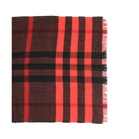 NWT BURBERRY REVERSIBLE COLOUR CHECK WOOL SCARF - Picture 3 of 7